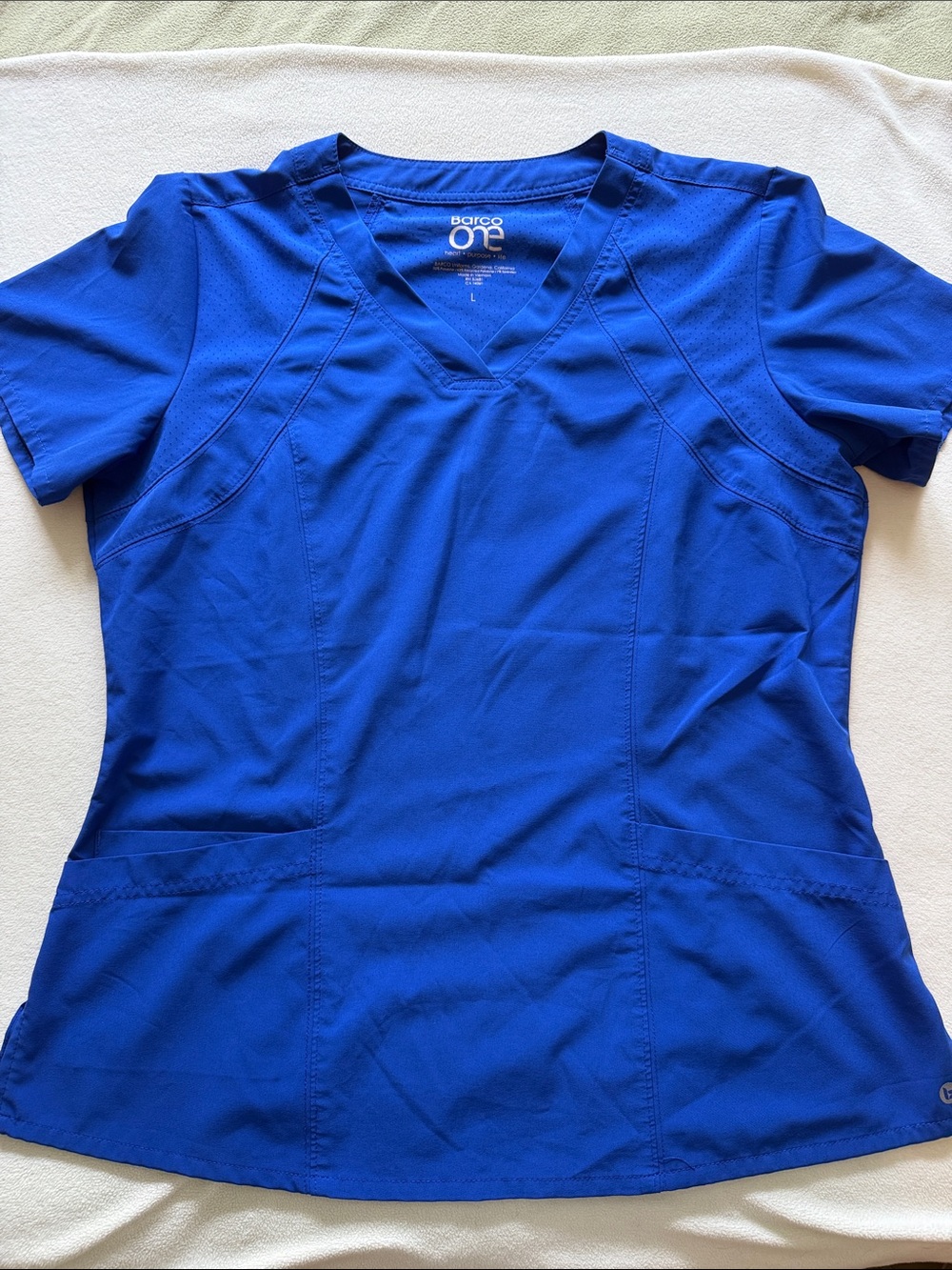 Barco Uniforms Women's V-Neck Scrub Top Royal Blue, Large